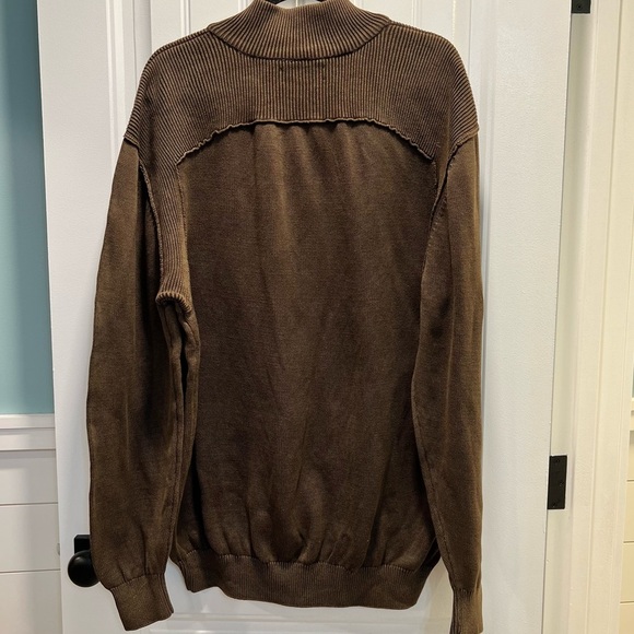 Cabela’s Dark Brown Long Sleeved 1/4 Zip Sweater. Size 2XL. - Picture 7 of 8
